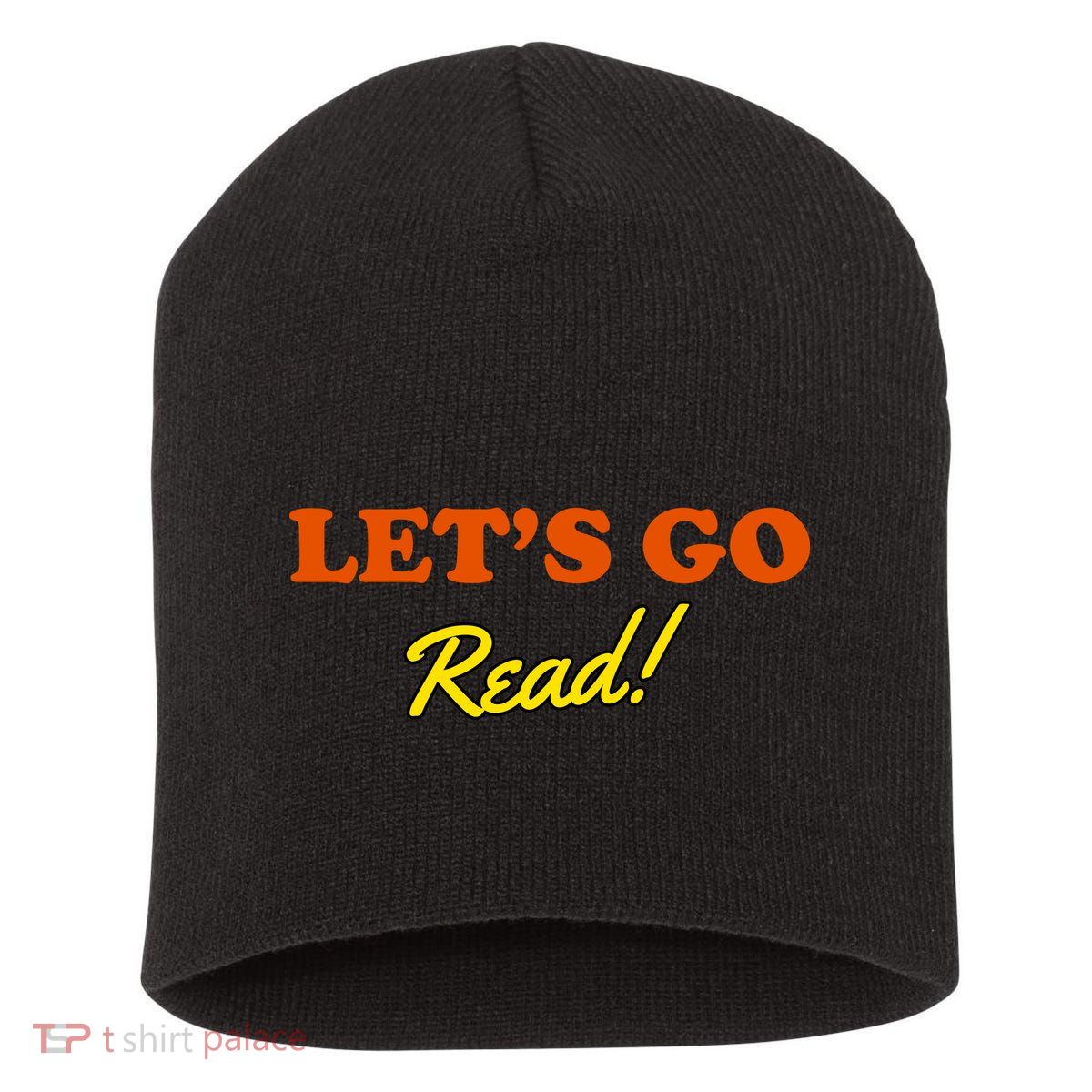 Lets Go Read Book Lover Short Acrylic Beanie