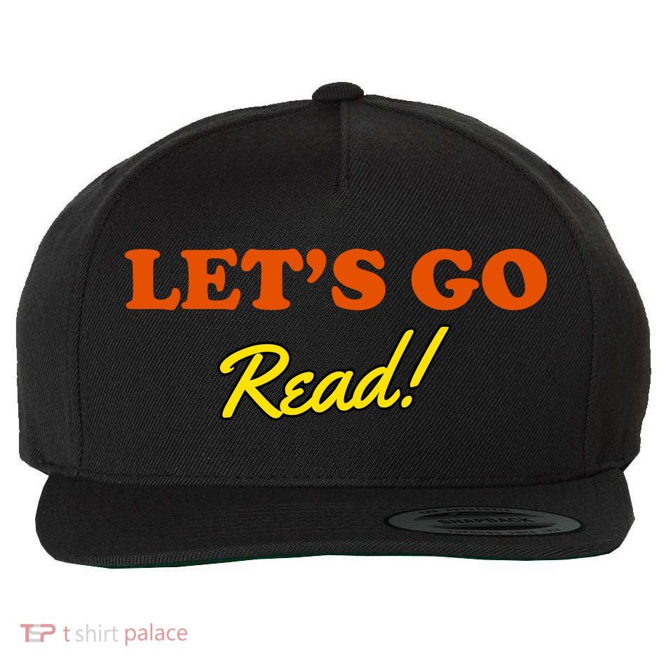 Lets Go Read Book Lover Wool Snapback Cap