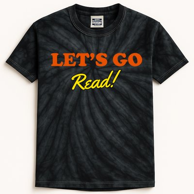 Lets Go Read Book Lover Kids Tie-Dye T-Shirt