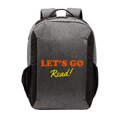 Lets Go Read Book Lover Vector Backpack