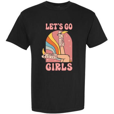 Lets Go Retro Cow Bride Bridesmaid Bachelorette Garment-Dyed Heavyweight T-Shirt