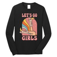 Lets Go Retro Cow Bride Bridesmaid Bachelorette Long Sleeve Shirt