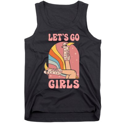 Lets Go Retro Cow Bride Bridesmaid Bachelorette Tank Top