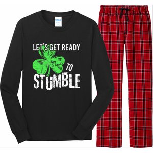 Lets Get Ready To Stumble Funny Saint St Patricks Day HOODIE Long Sleeve Pajama Set