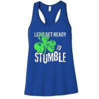 Lets Get Ready To Stumble Funny Saint St Patricks Day Gift Women's Racerback Tank