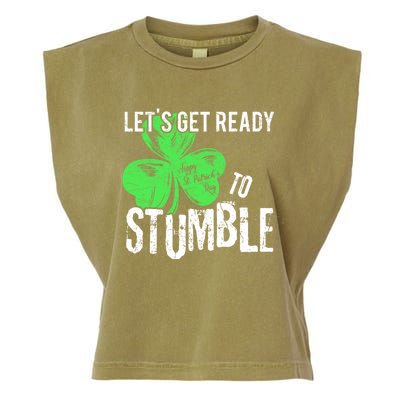 Lets Get Ready To Stumble Funny Saint St Patricks Day Gift Garment-Dyed Women's Muscle Tee