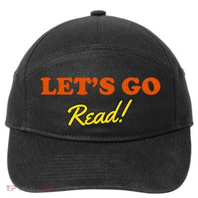 Lets Go Read Distress Book Club 7-Panel Snapback Hat