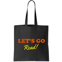 Lets Go Read Distress Book Club Bag