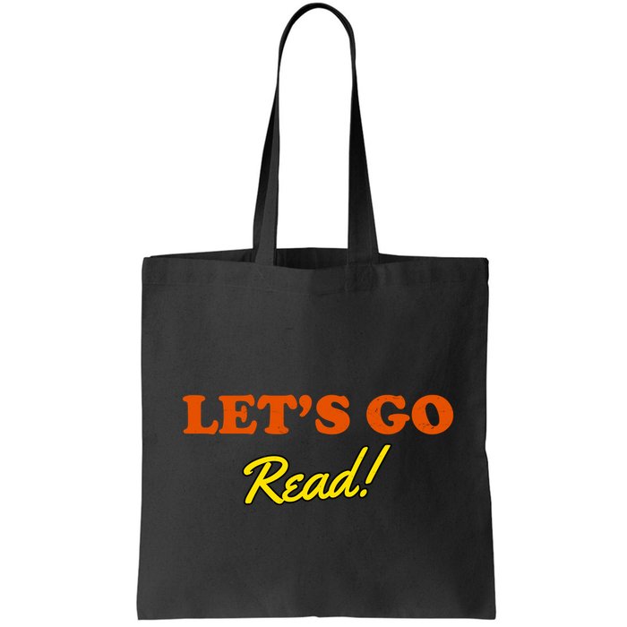 Lets Go Read Distress Book Club Bag