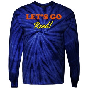 Lets Go Read Distress Book Club Tie-Dye Long Sleeve Shirt