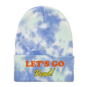 Lets Go Read Distress Book Club Tie Dye 12in Knit Beanie