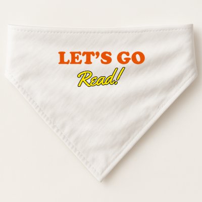 Lets Go Read Distress Book Club USA-Made Doggie Bandana