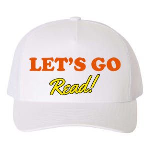 Lets Go Read Distress Book Club Yupoong Adult 5-Panel Trucker Hat