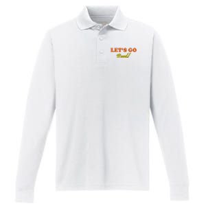 Lets Go Read Distress Book Club Performance Long Sleeve Polo