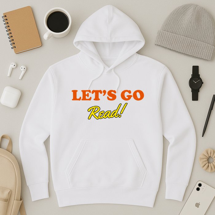 Lets Go Read Distress Book Club Hoodie