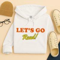 Lets Go Read Distress Book Club Hoodie
