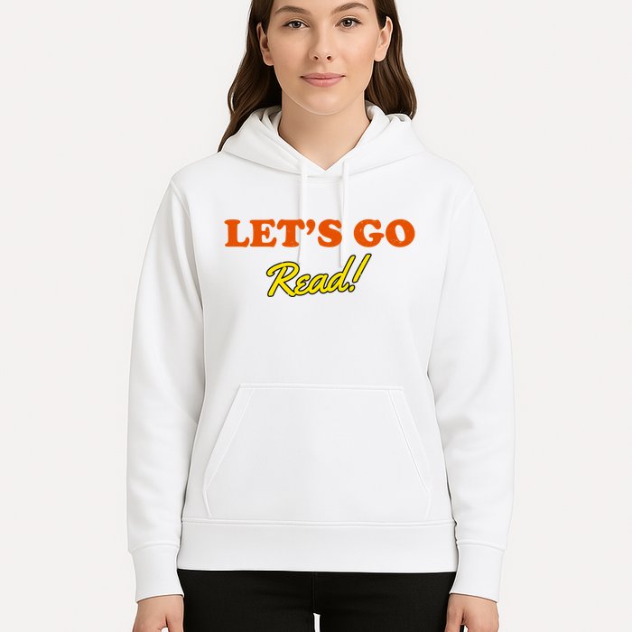 Lets Go Read Distress Book Club Hoodie