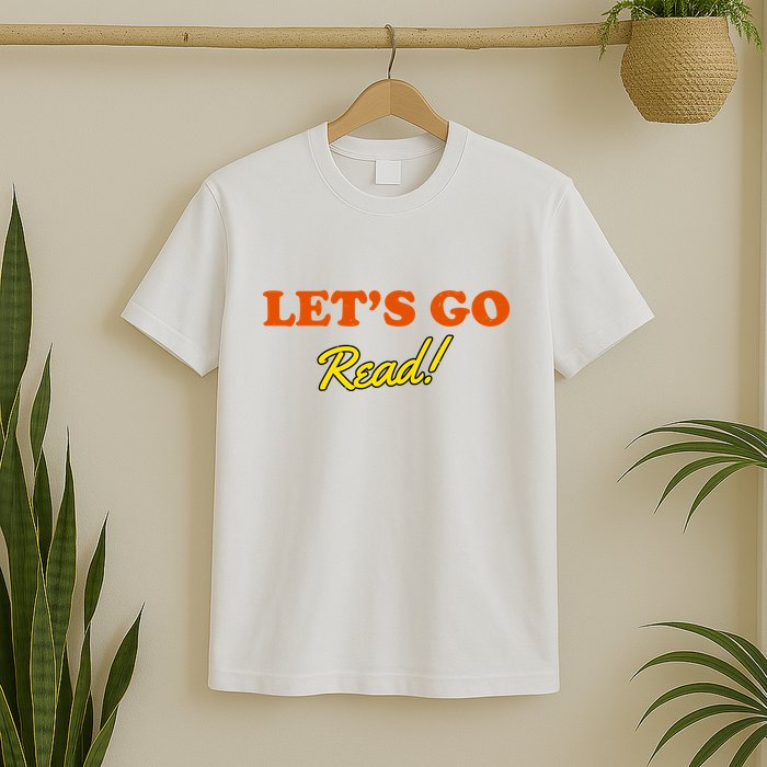 Lets Go Read Distress Book Club T-Shirt