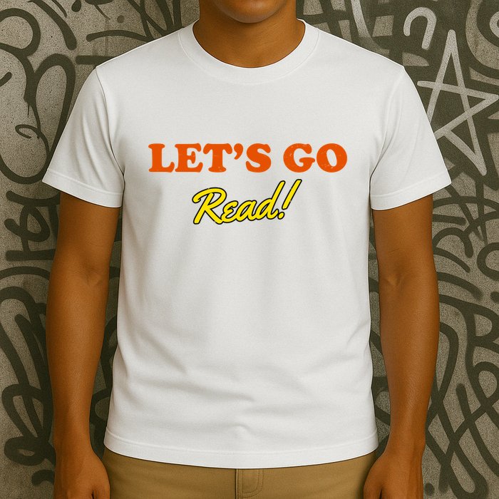 Lets Go Read Distress Book Club T-Shirt