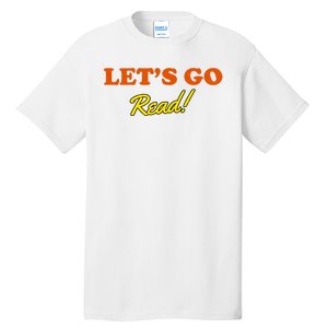 Lets Go Read Distress Book Club Tall T-Shirt