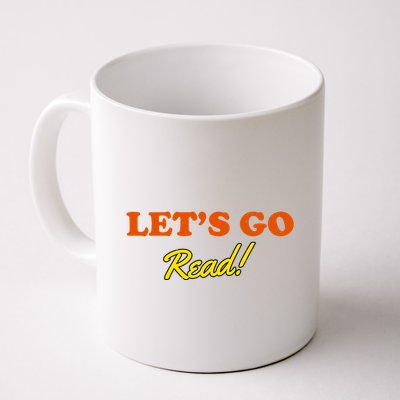 Lets Go Read Distress Book Club Mug