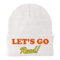 Lets Go Read Distress Book Club Knit Cap Winter Beanie