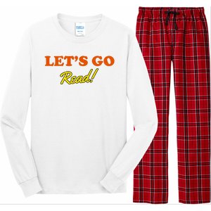 Lets Go Read Distress Book Club Long Sleeve Pajama Set