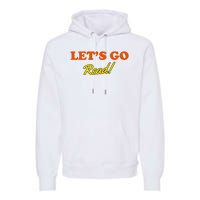 Lets Go Read Distress Book Club Premium Hoodie