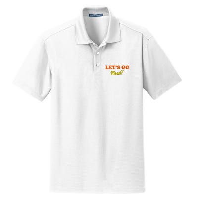 Lets Go Read Distress Book Club Dry Zone Grid Polo