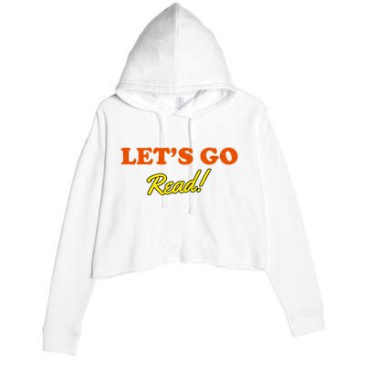 Lets Go Read Distress Book Club Crop Fleece Hoodie