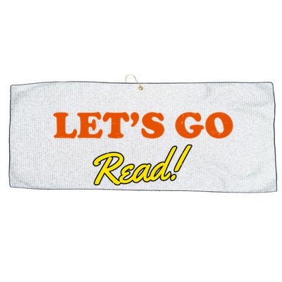 Lets Go Read Distress Book Club Large Microfiber Waffle Golf Towel