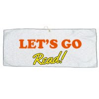 Lets Go Read Distress Book Club Large Microfiber Waffle Golf Towel