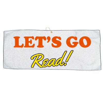 Lets Go Read Distress Book Club Large Microfiber Waffle Golf Towel