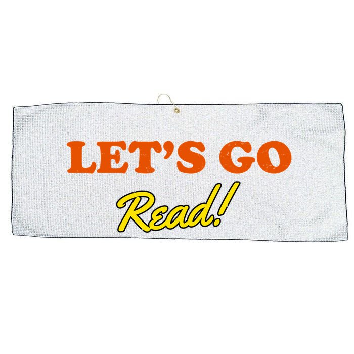 Lets Go Read Distress Book Club Large Microfiber Waffle Golf Towel