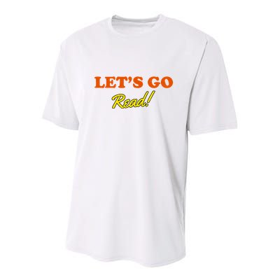 Lets Go Read Distress Book Club Youth Performance Sprint T-Shirt