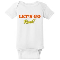 Lets Go Read Distress Book Club Baby Bodysuit