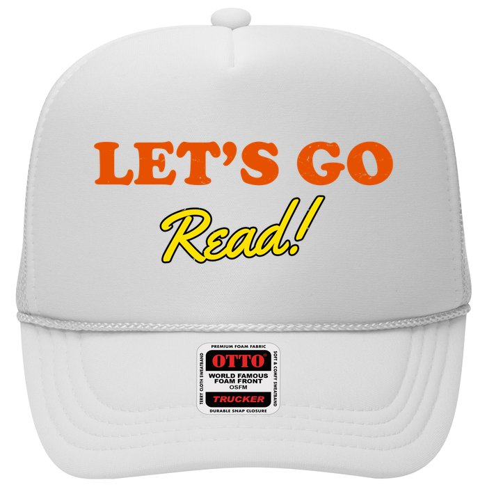 Lets Go Read Distress Book Club Trucker Hat