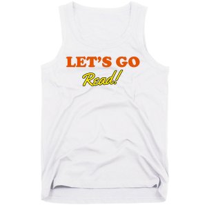 Lets Go Read Distress Book Club Tank Top