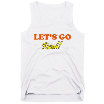 Lets Go Read Distress Book Club Tank Top