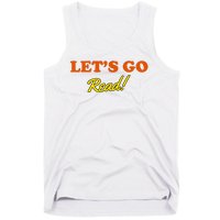 Lets Go Read Distress Book Club Tank Top