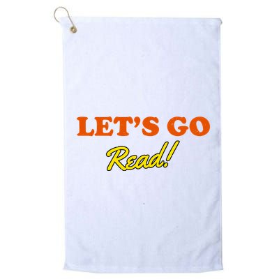 Lets Go Read Distress Book Club Golf Towel