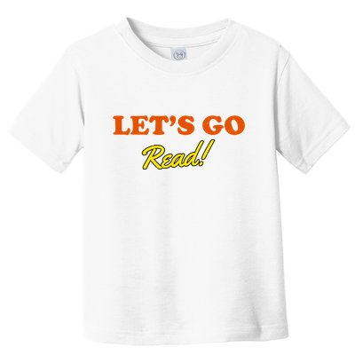 Lets Go Read Distress Book Club Toddler T-Shirt