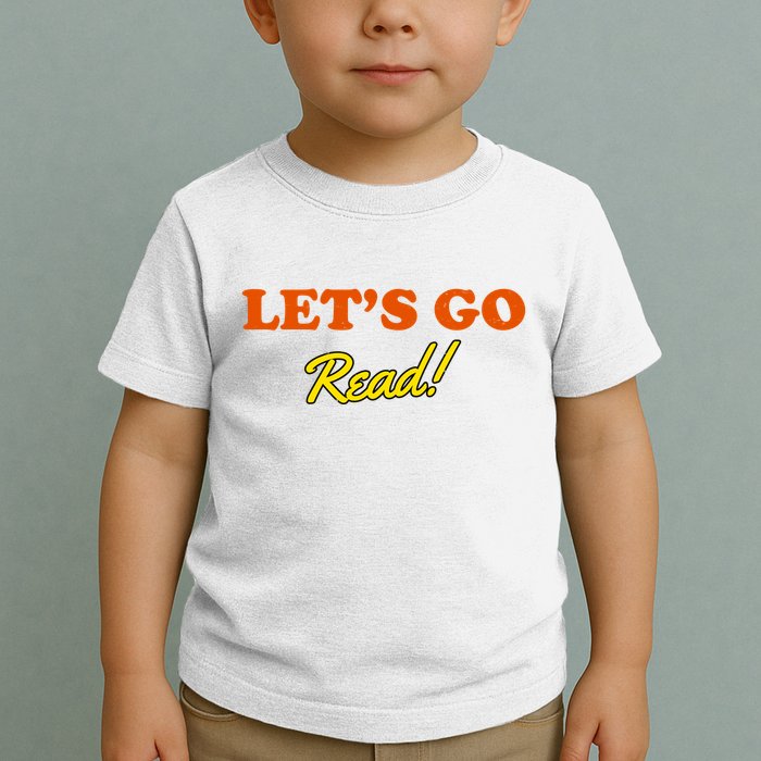 Lets Go Read Distress Book Club Toddler T-Shirt