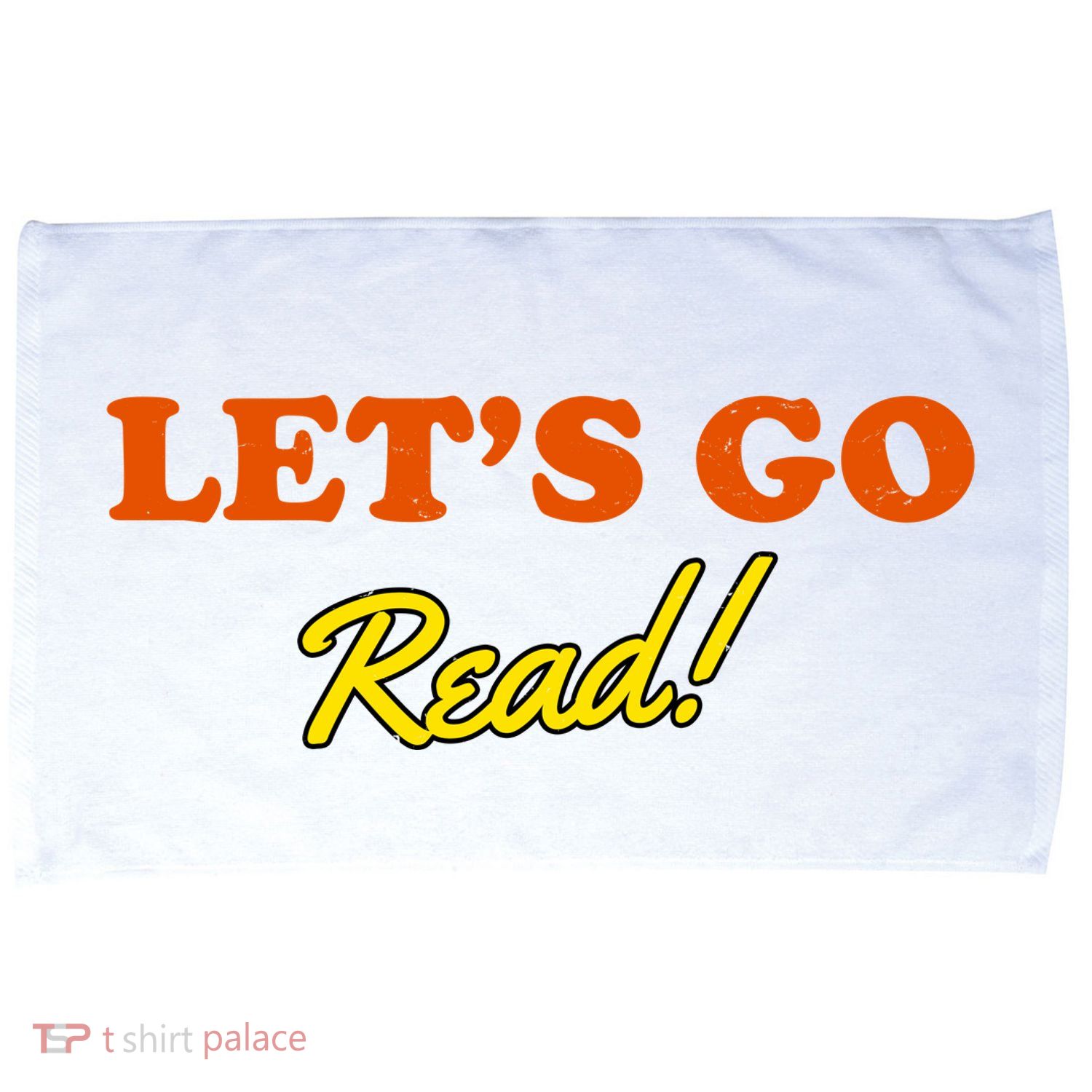 Lets Go Read Distress Book Club Microfiber Hand Towel