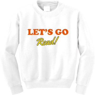 Lets Go Read Distress Book Club Kids Sweatshirt