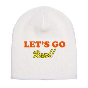 Lets Go Read Distress Book Club Short Acrylic Beanie