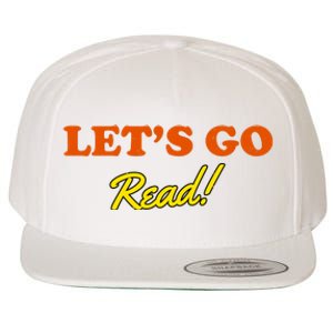 Lets Go Read Distress Book Club Wool Snapback Cap