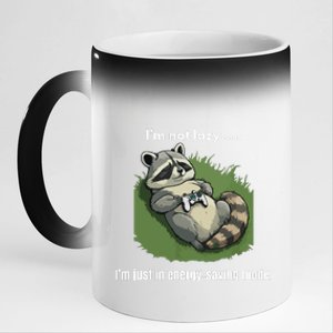 Lazy Gaming Raccoon 11oz Black Color Changing Mug