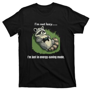 Lazy Gaming Raccoon T-Shirt