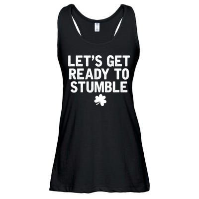 Let's Get Ready To Stumble Funny St Patrick's Day Ladies Essential Flowy Tank